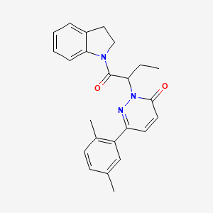 2-[1-(2,3-dihydro-1H-indol-1-yl)-1-oxobutan-2-yl]-6-(2,5-dimethylphenyl)pyridazin-3(2H)-one