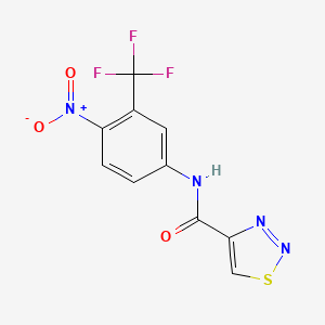 molecular formula C10H5F3N4O3S B11370737 N-[4-nitro-3-(trifluoromethyl)phenyl]-1,2,3-thiadiazole-4-carboxamide 