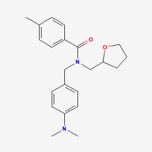 N-[4-(dimethylamino)benzyl]-4-methyl-N-(tetrahydrofuran-2-ylmethyl)benzamide