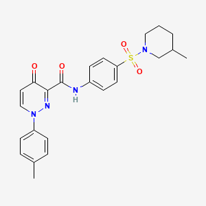 molecular formula C24H26N4O4S B11370777 1-(4-methylphenyl)-N-{4-[(3-methylpiperidin-1-yl)sulfonyl]phenyl}-4-oxo-1,4-dihydropyridazine-3-carboxamide 