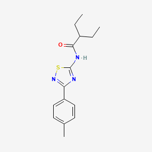 molecular formula C15H19N3OS B11370780 2-ethyl-N-[3-(4-methylphenyl)-1,2,4-thiadiazol-5-yl]butanamide 