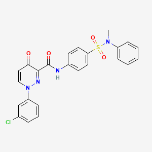 1-(3-chlorophenyl)-N-{4-[methyl(phenyl)sulfamoyl]phenyl}-4-oxo-1,4-dihydropyridazine-3-carboxamide