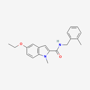 molecular formula C20H22N2O2 B11370802 5-ethoxy-1-methyl-N-(2-methylbenzyl)-1H-indole-2-carboxamide 