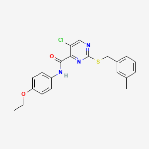 molecular formula C21H20ClN3O2S B11370860 5-chloro-N-(4-ethoxyphenyl)-2-[(3-methylbenzyl)sulfanyl]pyrimidine-4-carboxamide 