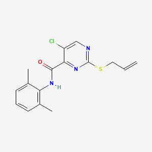 5-chloro-N-(2,6-dimethylphenyl)-2-(prop-2-en-1-ylsulfanyl)pyrimidine-4-carboxamide