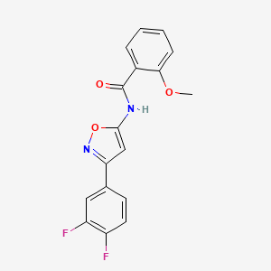 N-[3-(3,4-difluorophenyl)-1,2-oxazol-5-yl]-2-methoxybenzamide