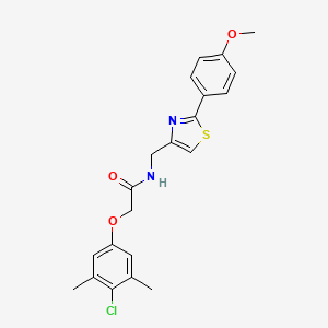 2-(4-chloro-3,5-dimethylphenoxy)-N-{[2-(4-methoxyphenyl)-1,3-thiazol-4-yl]methyl}acetamide