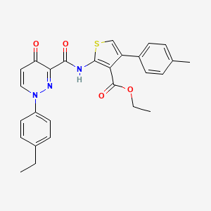 Ethyl 2-({[1-(4-ethylphenyl)-4-oxo-1,4-dihydropyridazin-3-yl]carbonyl}amino)-4-(4-methylphenyl)thiophene-3-carboxylate