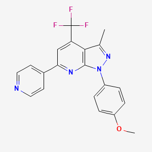 1-(4-methoxyphenyl)-3-methyl-6-pyridin-4-yl-4-(trifluoromethyl)-1H-pyrazolo[3,4-b]pyridine