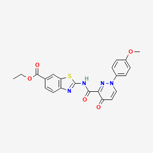 Ethyl 2-({[1-(4-methoxyphenyl)-4-oxo-1,4-dihydropyridazin-3-yl]carbonyl}amino)-1,3-benzothiazole-6-carboxylate