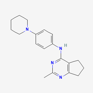 2-methyl-N-(4-(piperidin-1-yl)phenyl)-6,7-dihydro-5H-cyclopenta[d]pyrimidin-4-amine