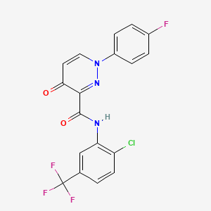 N-[2-chloro-5-(trifluoromethyl)phenyl]-1-(4-fluorophenyl)-4-oxo-1,4-dihydropyridazine-3-carboxamide