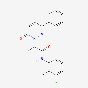 molecular formula C20H18ClN3O2 B11370977 N-(3-chloro-2-methylphenyl)-2-(6-oxo-3-phenylpyridazin-1(6H)-yl)propanamide 