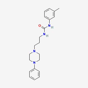 molecular formula C21H28N4O B11370986 1-(3-(4-Phenylpiperazin-1-yl)propyl)-3-(m-tolyl)urea 