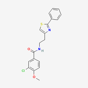 3-chloro-4-methoxy-N-[2-(2-phenyl-1,3-thiazol-4-yl)ethyl]benzamide