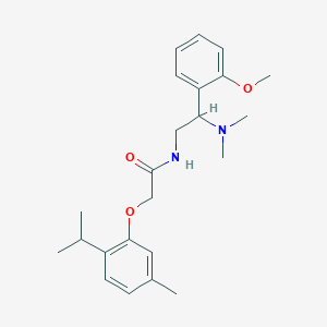 N-[2-(dimethylamino)-2-(2-methoxyphenyl)ethyl]-2-[5-methyl-2-(propan-2-yl)phenoxy]acetamide