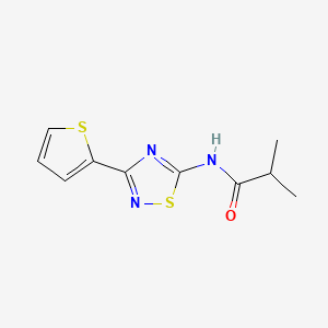 2-methyl-N-[3-(thiophen-2-yl)-1,2,4-thiadiazol-5-yl]propanamide