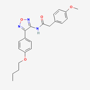 molecular formula C21H23N3O4 B11371039 N-[4-(4-butoxyphenyl)-1,2,5-oxadiazol-3-yl]-2-(4-methoxyphenyl)acetamide 