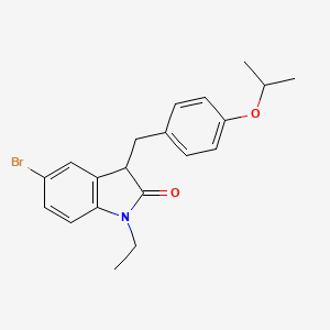 5-bromo-1-ethyl-3-[4-(propan-2-yloxy)benzyl]-1,3-dihydro-2H-indol-2-one