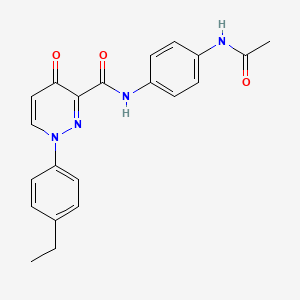 molecular formula C21H20N4O3 B11371089 N-[4-(acetylamino)phenyl]-1-(4-ethylphenyl)-4-oxo-1,4-dihydropyridazine-3-carboxamide 