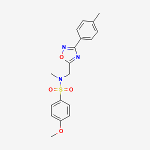 4-methoxy-N-methyl-N-{[3-(4-methylphenyl)-1,2,4-oxadiazol-5-yl]methyl}benzenesulfonamide