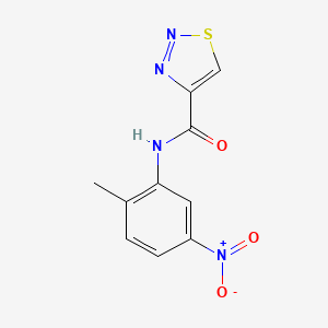 molecular formula C10H8N4O3S B11371114 N-(2-methyl-5-nitrophenyl)-1,2,3-thiadiazole-4-carboxamide 