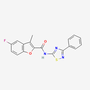 5-fluoro-3-methyl-N-(3-phenyl-1,2,4-thiadiazol-5-yl)-1-benzofuran-2-carboxamide