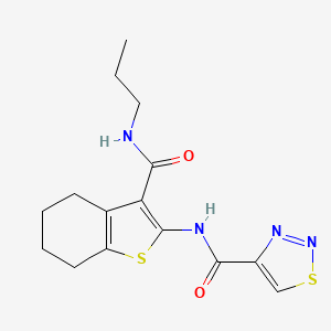 N-[3-(propylcarbamoyl)-4,5,6,7-tetrahydro-1-benzothiophen-2-yl]-1,2,3-thiadiazole-4-carboxamide