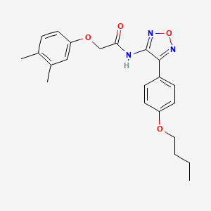 molecular formula C22H25N3O4 B11371162 N-[4-(4-butoxyphenyl)-1,2,5-oxadiazol-3-yl]-2-(3,4-dimethylphenoxy)acetamide 