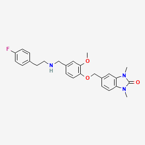 5-{[4-({[2-(4-fluorophenyl)ethyl]amino}methyl)-2-methoxyphenoxy]methyl}-1,3-dimethyl-1,3-dihydro-2H-benzimidazol-2-one