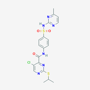 5-chloro-N-{4-[(4-methylpyrimidin-2-yl)sulfamoyl]phenyl}-2-(propan-2-ylsulfanyl)pyrimidine-4-carboxamide