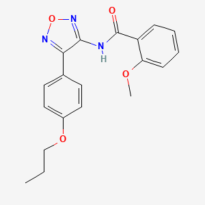 molecular formula C19H19N3O4 B11371171 2-methoxy-N-[4-(4-propoxyphenyl)-1,2,5-oxadiazol-3-yl]benzamide 