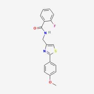 2-fluoro-N-{[2-(4-methoxyphenyl)-1,3-thiazol-4-yl]methyl}benzamide