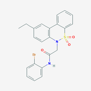 N-(2-bromophenyl)-2-(9-ethyl-5,5-dioxido-6H-dibenzo[c,e][1,2]thiazin-6-yl)acetamide