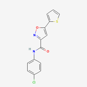 N-(4-chlorophenyl)-5-(thiophen-2-yl)-1,2-oxazole-3-carboxamide