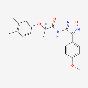 molecular formula C20H21N3O4 B11371208 2-(3,4-dimethylphenoxy)-N-[4-(4-methoxyphenyl)-1,2,5-oxadiazol-3-yl]propanamide 