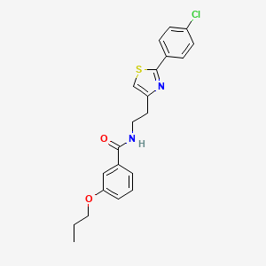 N-{2-[2-(4-chlorophenyl)-1,3-thiazol-4-yl]ethyl}-3-propoxybenzamide