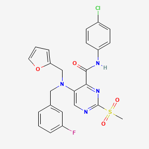 N-(4-chlorophenyl)-5-[(3-fluorobenzyl)(furan-2-ylmethyl)amino]-2-(methylsulfonyl)pyrimidine-4-carboxamide