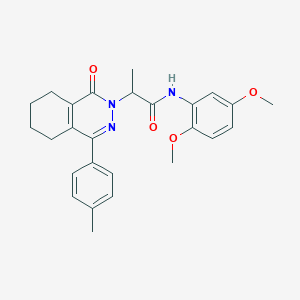 N-(2,5-dimethoxyphenyl)-2-[4-(4-methylphenyl)-1-oxo-5,6,7,8-tetrahydrophthalazin-2(1H)-yl]propanamide