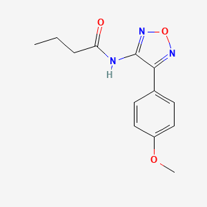 molecular formula C13H15N3O3 B11371286 N-[4-(4-methoxyphenyl)-1,2,5-oxadiazol-3-yl]butanamide 