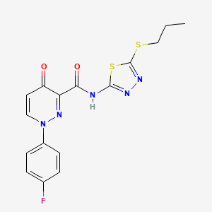 1-(4-fluorophenyl)-4-oxo-N-[5-(propylsulfanyl)-1,3,4-thiadiazol-2-yl]-1,4-dihydropyridazine-3-carboxamide