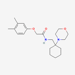 molecular formula C21H32N2O3 B11371332 2-(3,4-dimethylphenoxy)-N-{[1-(morpholin-4-yl)cyclohexyl]methyl}acetamide 