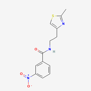 molecular formula C13H13N3O3S B11371333 N-[2-(2-methyl-1,3-thiazol-4-yl)ethyl]-3-nitrobenzamide 