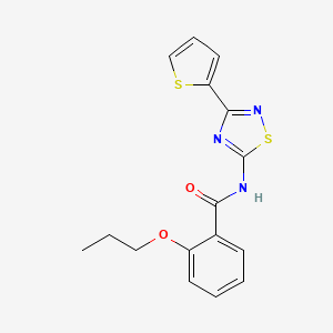 2-propoxy-N-[3-(thiophen-2-yl)-1,2,4-thiadiazol-5-yl]benzamide