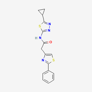 N-(5-cyclopropyl-1,3,4-thiadiazol-2-yl)-2-(2-phenyl-1,3-thiazol-4-yl)acetamide