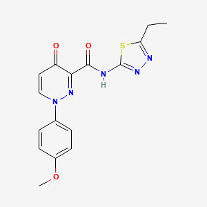 molecular formula C16H15N5O3S B11371422 N-(5-ethyl-1,3,4-thiadiazol-2-yl)-1-(4-methoxyphenyl)-4-oxo-1,4-dihydropyridazine-3-carboxamide 