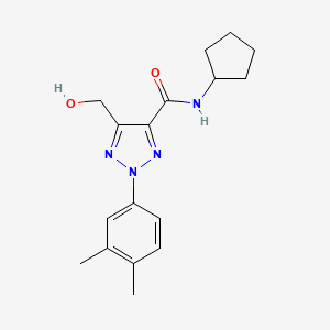 N-cyclopentyl-2-(3,4-dimethylphenyl)-5-(hydroxymethyl)-2H-1,2,3-triazole-4-carboxamide