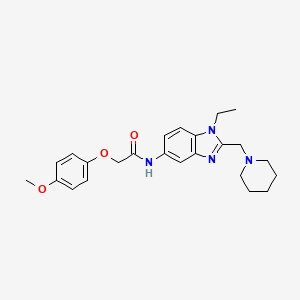 molecular formula C24H30N4O3 B11371451 N-[1-ethyl-2-(piperidin-1-ylmethyl)-1H-benzimidazol-5-yl]-2-(4-methoxyphenoxy)acetamide 