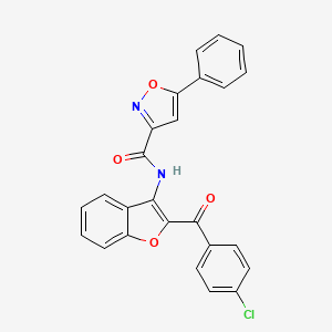 N-{2-[(4-chlorophenyl)carbonyl]-1-benzofuran-3-yl}-5-phenyl-1,2-oxazole-3-carboxamide