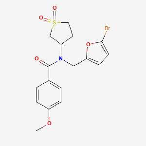 N-[(5-bromofuran-2-yl)methyl]-N-(1,1-dioxidotetrahydrothiophen-3-yl)-4-methoxybenzamide